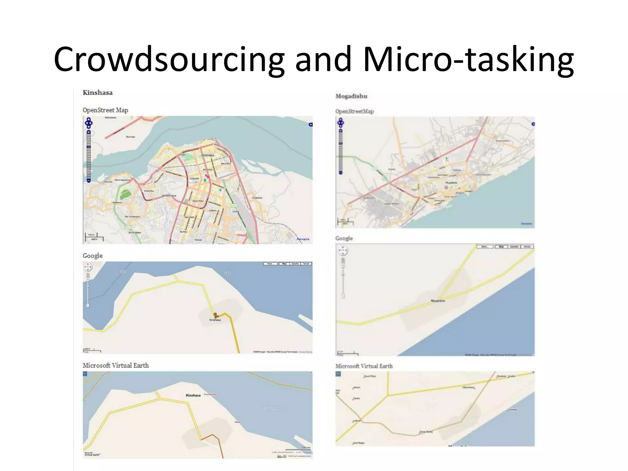 Crowdsourcing and Micro-tasking
 