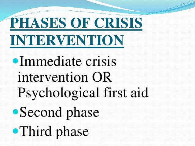 Crisis Intervention
