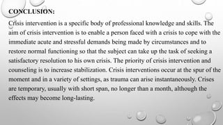 Crisis Intervention 