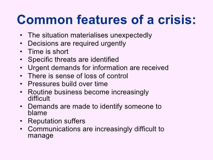 Crisis Management