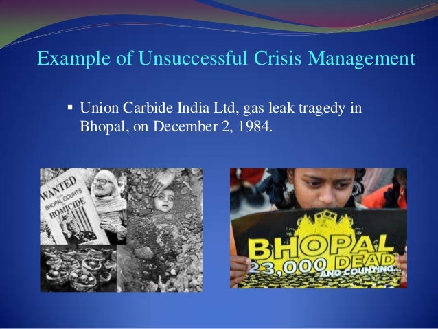 crisis management examples