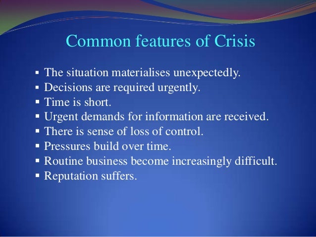 crisis examples