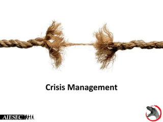 Crisis Management
 