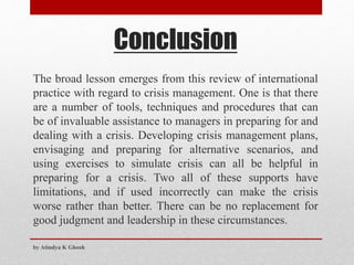 crisis management essay conclusion