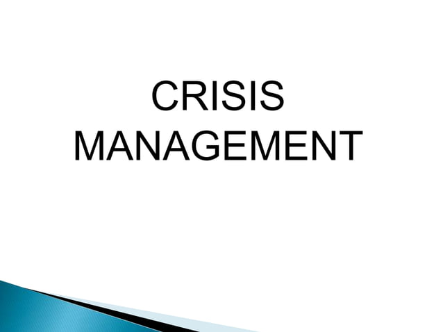 Crisis management PPTX