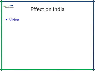 Effect on India Video 