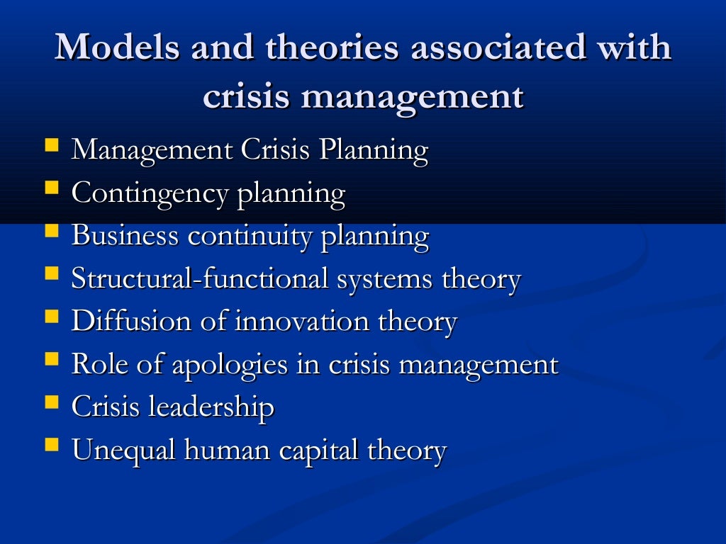 crisis management case study