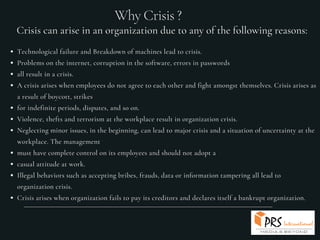 Crisis Management Guidelines | PDF