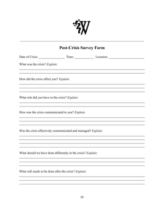 Crisis Management Plan