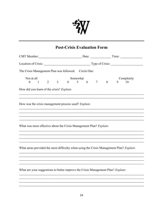 Crisis Management Plan