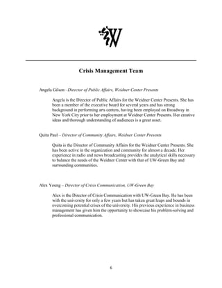 Crisis Management Plan