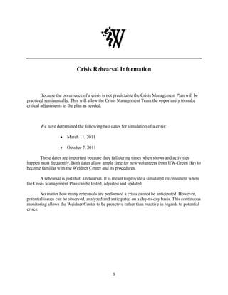 Crisis Management Plan