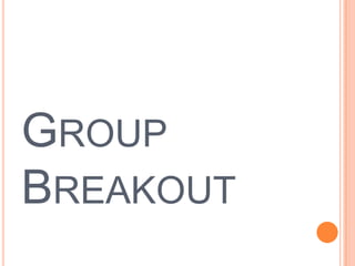 GROUP
BREAKOUT
 