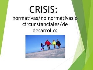 CRISIS:
normativas/no normativas o
circunstanciales/de
desarrollo:

 