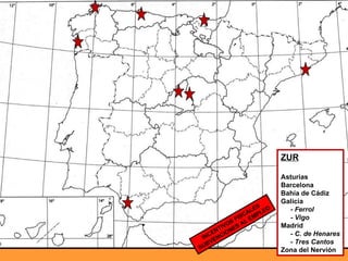 ZUR Asturias Barcelona Bahía de Cádiz Galicia - Ferrol - Vigo Madrid - C. de Henares - Tres Cantos Zona del Nervión INCENTIVOS FISCALES SUBVENCIONES AL EMPLEO 