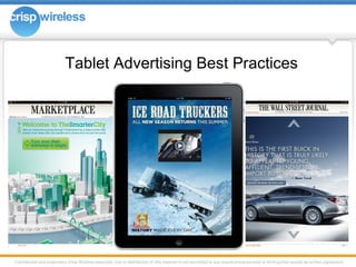 Tablet Advertising Best Practices 
