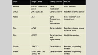 Genome editing tool Crispr Cas 9 in modifying Plant Genome | PPTX