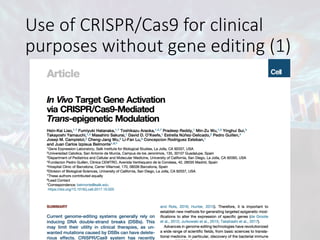 The CRISPR/CAS9 genome editing system and humans | PDF