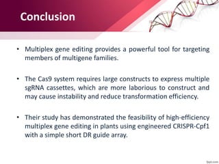 CRISPR in crop Improvement, CRISPR/Cas Genome editing tool | PPTX