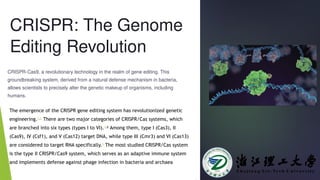 CRISPR The Genome Editing Revolution BK.pptx