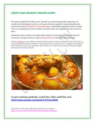 Crispy and crunchy prawn curry | PDF