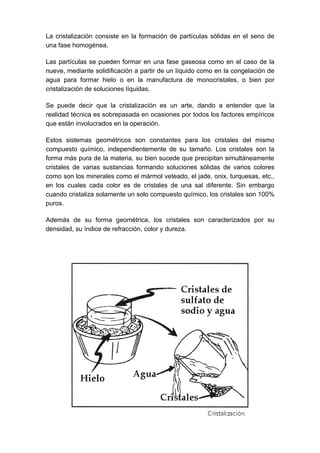 Cristalizacion
