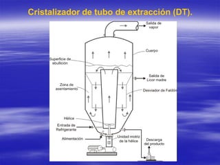 Cristalizador de tubo de extracción (DT).
 