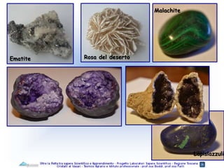 Ematite Rosa del deserto
Malachite
Lapislazzuli
 