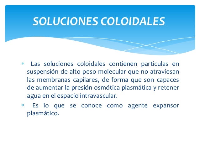 Image result for soluciones cristaloides y coloides
