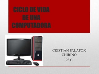 CICLO DE VIDA
DE UNA
COMPUTADORA

CRISTIAN PALAFOX
CHIRINO
2° C

 