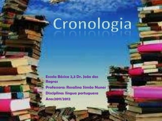 Escola Básica 2,3 Dr. João das
Regras
Professora: Rosalina Simão Nunes
Disciplina: língua portuguesa
Ano:2011/2012
 