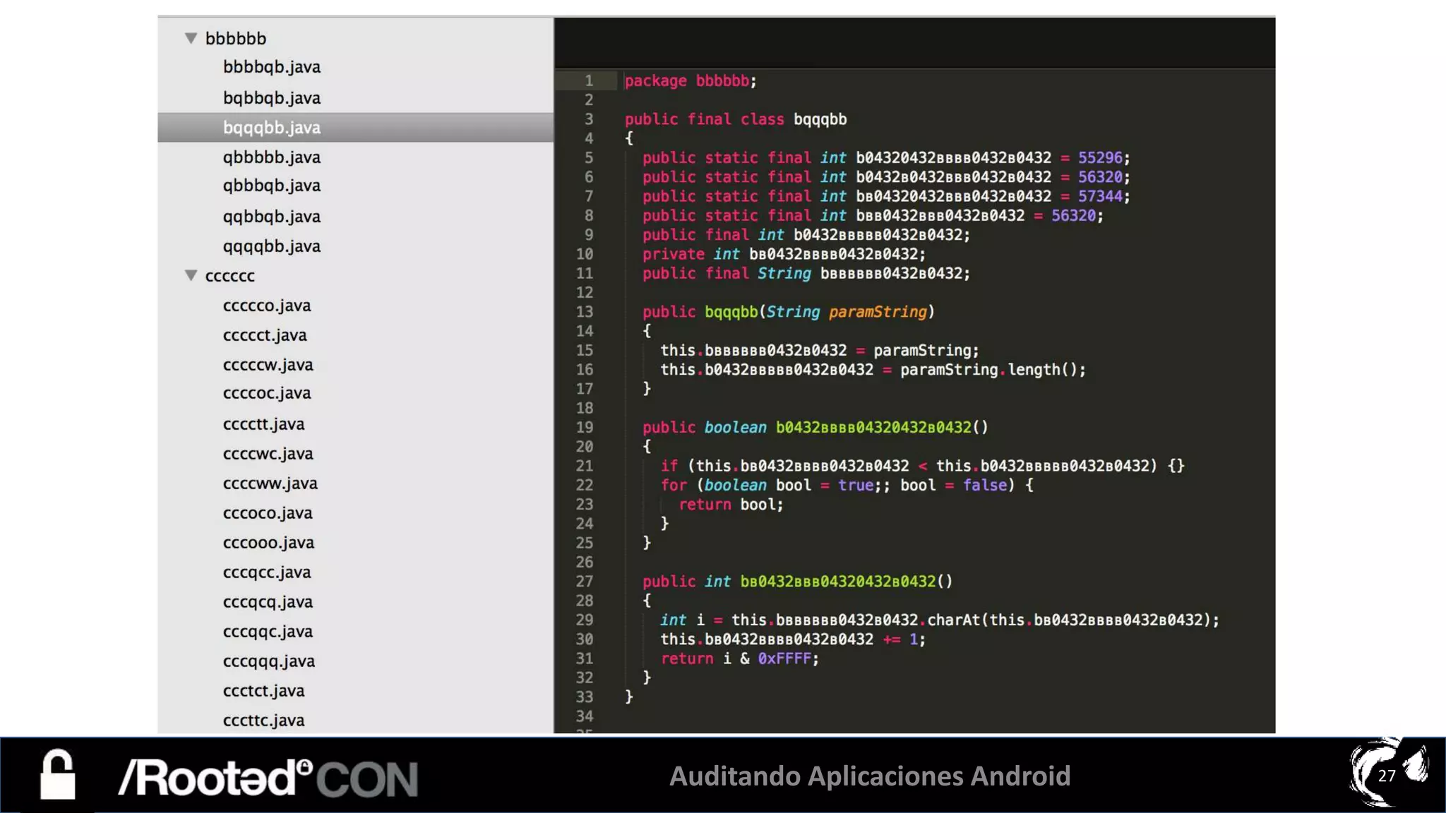 Auditando Aplicaciones Android 27
 