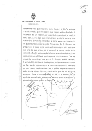 Segunda declaración de Marco Cristiani