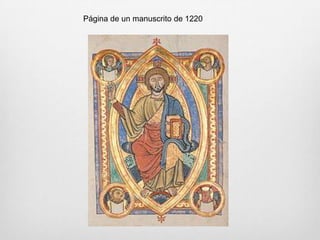 Página de un manuscrito de 1220

 