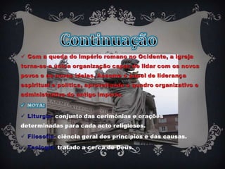Essas fórmulas foram-se desenvolvendo  e enriquecendo, até que foram sistematizados os princípios básicos da fé cristã a que chamaram Símbolo dos Apóstolos ou Credo.Calendário, rituais e espiritualidadeAs celebrações cristãs têm dois ritmos, um semanal e outro anual.