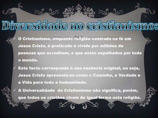 Todas as semanas, ao Domingo(Dia do Senhor), festeja-se  a ressurreição de Jesus, pela celebrações litúrgicas, durante o ano, que se reportam aos acontecimentos mais importantes da vida de Jesus. Divide-se em dois ciclos:o ciclo da Páscoa e o ciclo de Natal. Estes dois ciclos festivos são as colunas mestras da liturgia cristã.