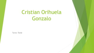 Cristian Orihuela
Gonzalo
Turno: Tarde
 
