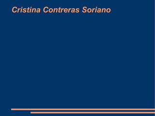 Cristina Contreras Soriano 