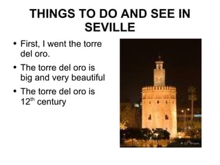 THINGS TO DO AND SEE IN SEVILLE ,[object Object],[object Object],[object Object]