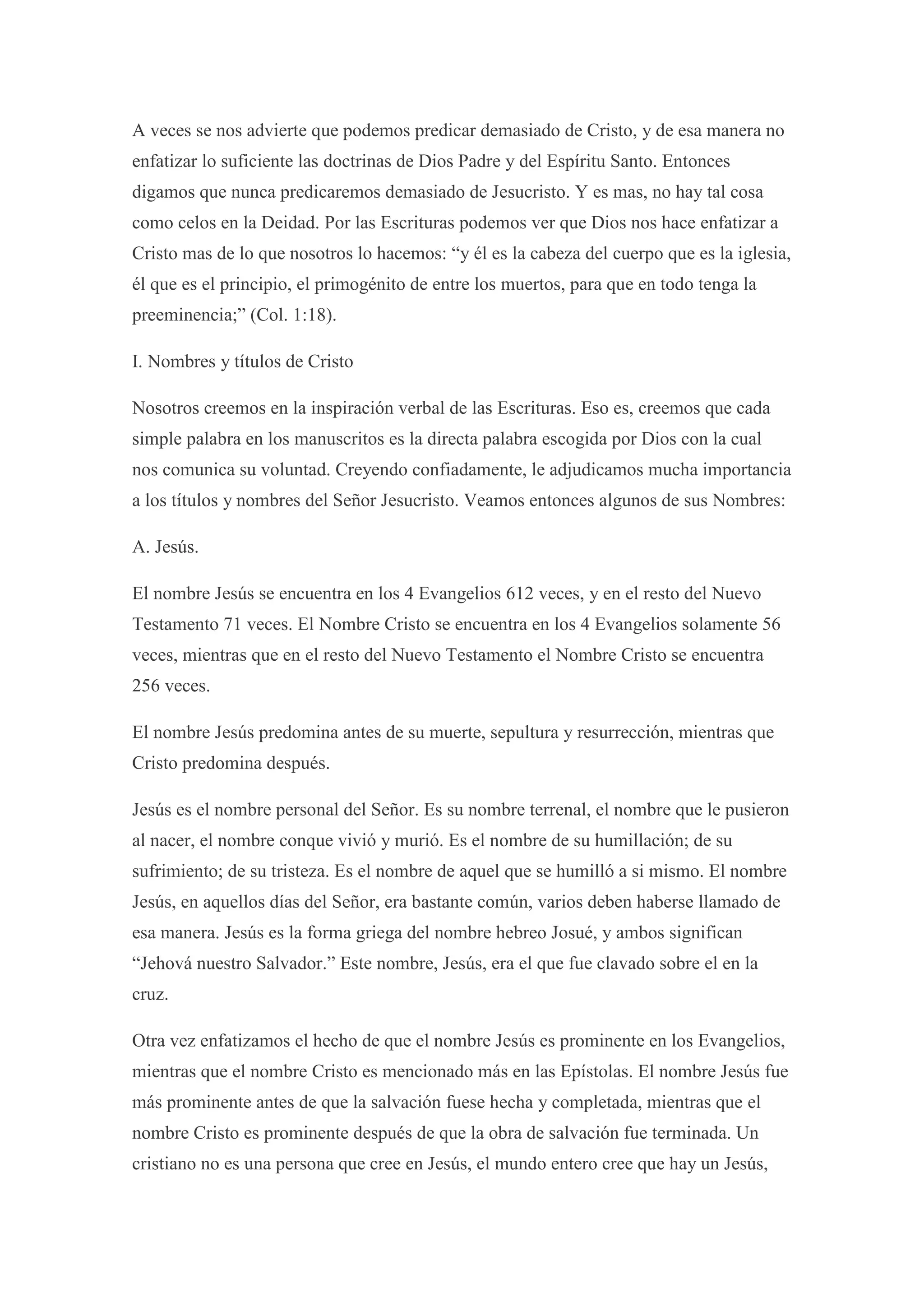 Cristo y su divinidad para la vida cristiana | PDF