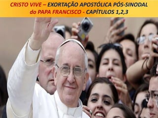 CRISTO VIVE – EXORTAÇÃO APOSTÓLICA PÓS-SINODAL
do PAPA FRANCISCO - CAPÍTULOS 1,2,3
 