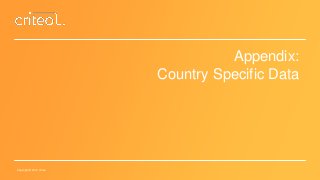 Copyright © 2014 Criteo 
Appendix: Country Specific Data  