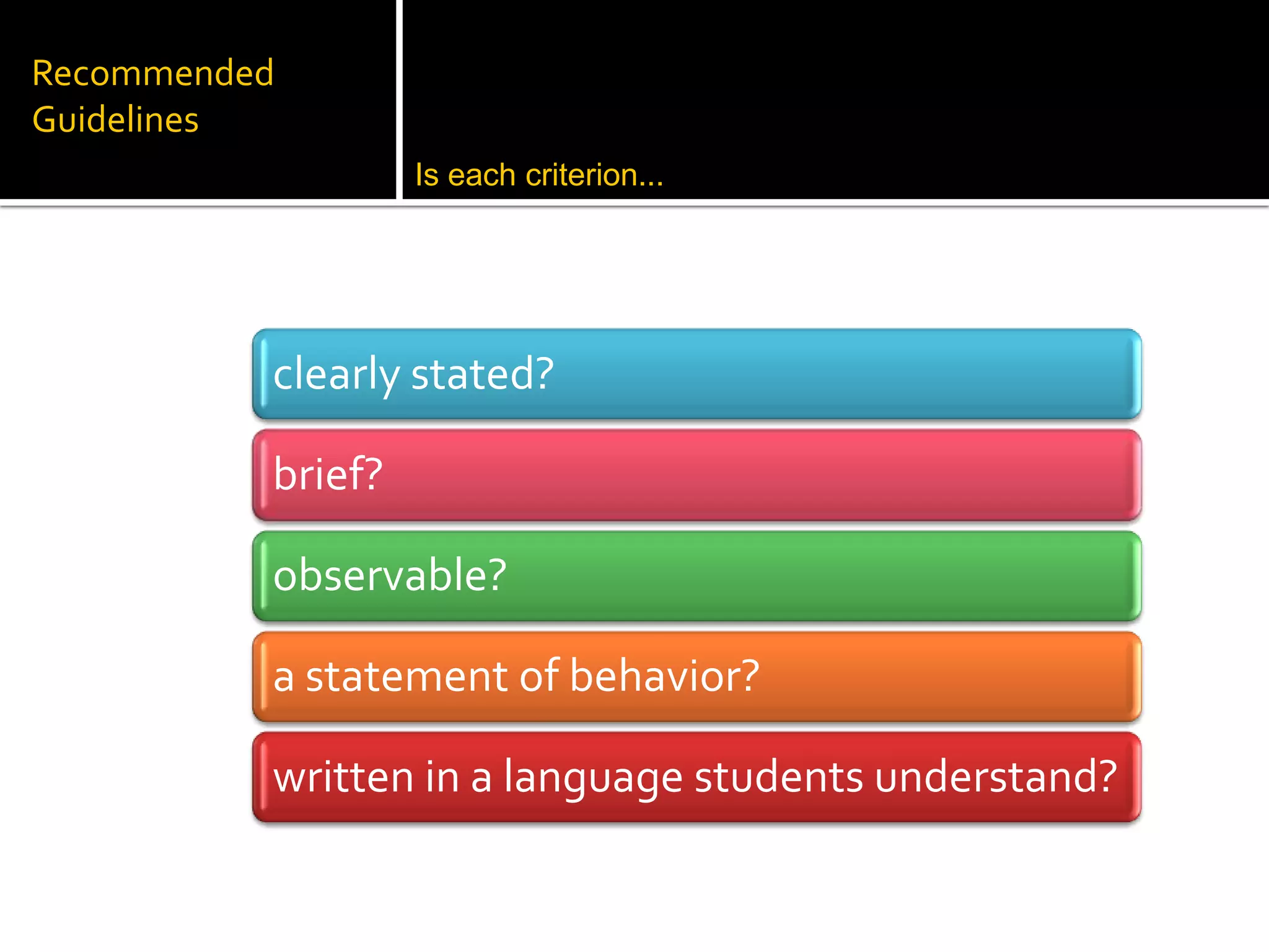Criteria and rubrics | PPT