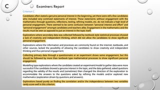 C Examiners Report
 