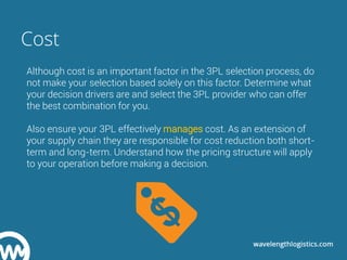 Criteria for Selecting a Third Party Logistics Provider for Your ...