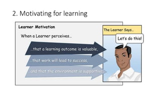 2. Motivating for learning
 