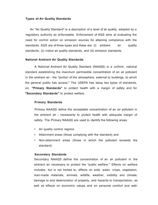 Criteria of setting ambient air | PDF