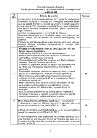 Criterii de selectie | DOC