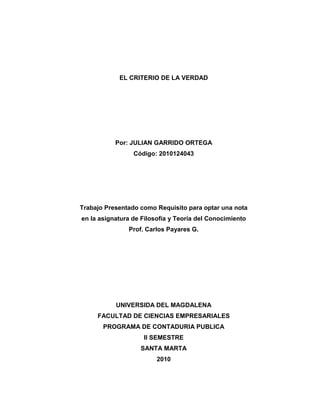 Criterio de la verdad.julian