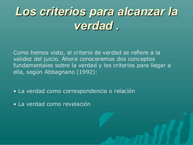Criterio de verdad